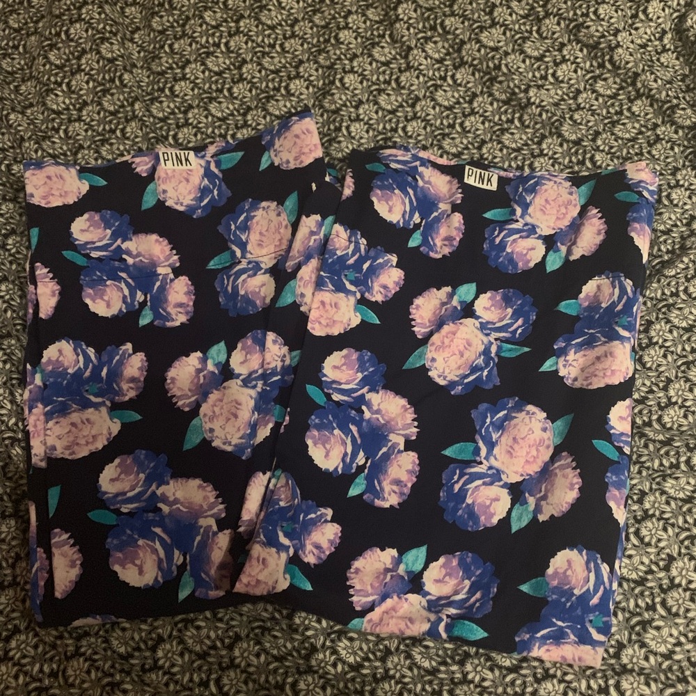 Victoria’s Secret PINK Blue Floral Pillowcases